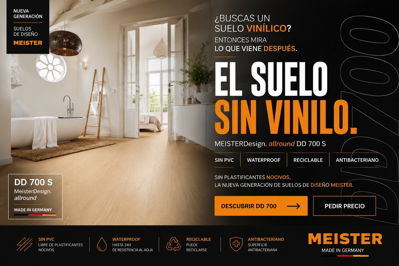 MEISTERDesign allround DD 700 S, suelo de diseño sin PVC en MEISTER Asturias